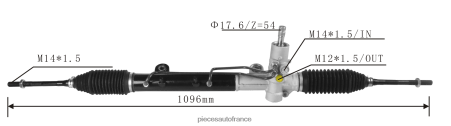 Pieces Moto France Equipement H4NL2814 crémaillère de direction assistée 46450678 51891679 51990934 16900162s 7892504024209 FIAT