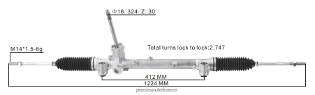 Pieces Auto France H4NL2811 crémaillère de direction assistée 77367810 68263318aa 52060738 52060739 51967456 52076430 52113668 52005180 51936135 52158027 52158028 DODGE/CHRYSLER