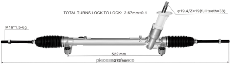 Pièces Détachées Moto Guzzi H4NL2690 crémaillère de direction assistée lx6c3a500a1a lx6z-3504-ba FORD