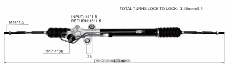 Pièces Détachées Moto Guzzi H4NL2540 crémaillère de direction assistée 53601-tk8-a01 HONDA