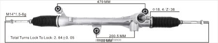 Pieces Moto France H4NL2552 crémaillère de direction assistée 53400-t7s-t01 53400-t7a-a03 HONDA