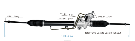 Accessoires Moto France H4NL2735 crémaillère de direction assistée 0k2kk-32-110 HYUNDAI/KIA
