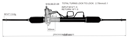 Pieces Auto France H4NL2751 crémaillère de direction assistée 57700-22601 57700-2f100 577002f650 577002f101 57710-2f000 HYUNDAI/KIA