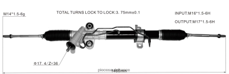 Accessoires Auto France H4NL2626 crémaillère de direction assistée 8-98394876-4 ISUZU
