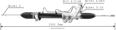 Pieces Moto France Equipement H4NL2624 crémaillère de direction assistée 8-98231299-0 ISUZU