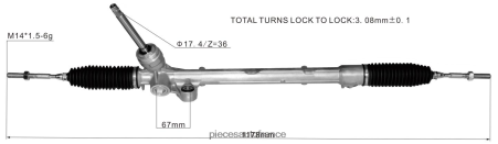 Pièces Détachées Moto Guzzi H4NL2650 crémaillère de direction assistée tk48-32-110a tk48-32-110b tk48-32-110c MAZDA
