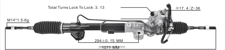 Pieces Moto France H4NL2612 crémaillère de direction assistée 49001-jn30a 49200-jn30a NISSAN