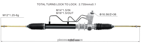Pieces Auto En Gros H4NL2667 crémaillère de direction assistée mb682055 pw824267 PROTON/PERODUA