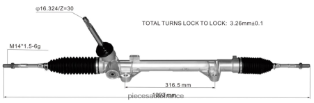Accessoires Moto France H4NL2825 crémaillère de direction assistée 48001-8099r 480011626r RENAULT