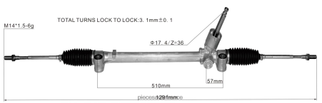 Accessoires Auto France H4NL2636 crémaillère de direction assistée 48500-52r01 SUZUKI