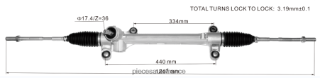 Accessoires Auto France H4NL2456 crémaillère de direction assistée 45510-02490 TOYOTA