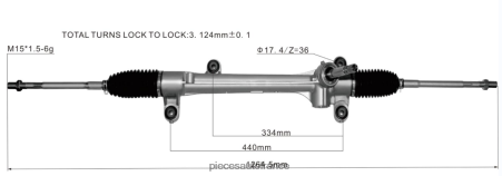 Accessoires Auto France H4NL2526 crémaillère de direction assistée 45510-28131 TOYOTA