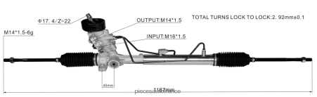 Accessoires Auto France H4NL2436 crémaillère de direction assistée 6r1423055bx VOLKSWAGEN