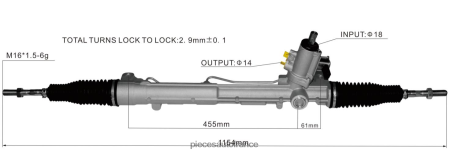 Pieces Auto France H4NL2431 crémaillère de direction assistée 8rd422065 8r1422065g 8rd422065a VOLKSWAGEN